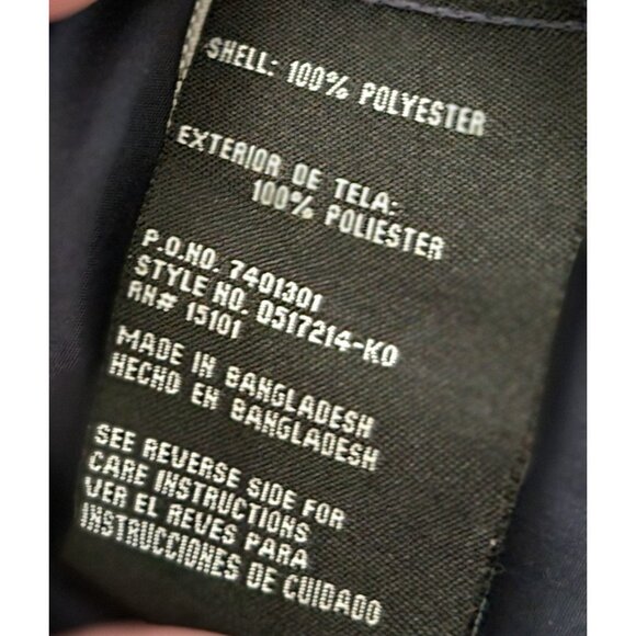 Womens Lightweight Packable Navy Parka With Hood & Adjustable Waist By D.E.T.A.I - Picture 4 of 6